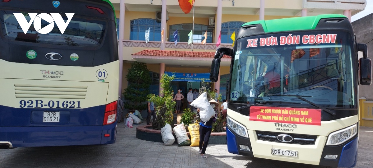 Ngày mai, Quảng Nam xuất phát đoàn xe đón 164 người từ TP.HCM về quê đợt đầu tiên