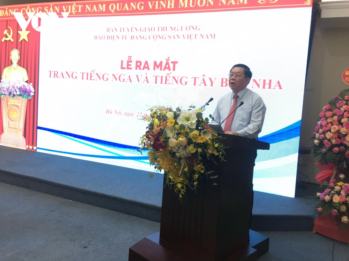 bao dien tu Dang cong san viet nam ra mat trang tieng nga va tieng tay ban nha hinh anh 1