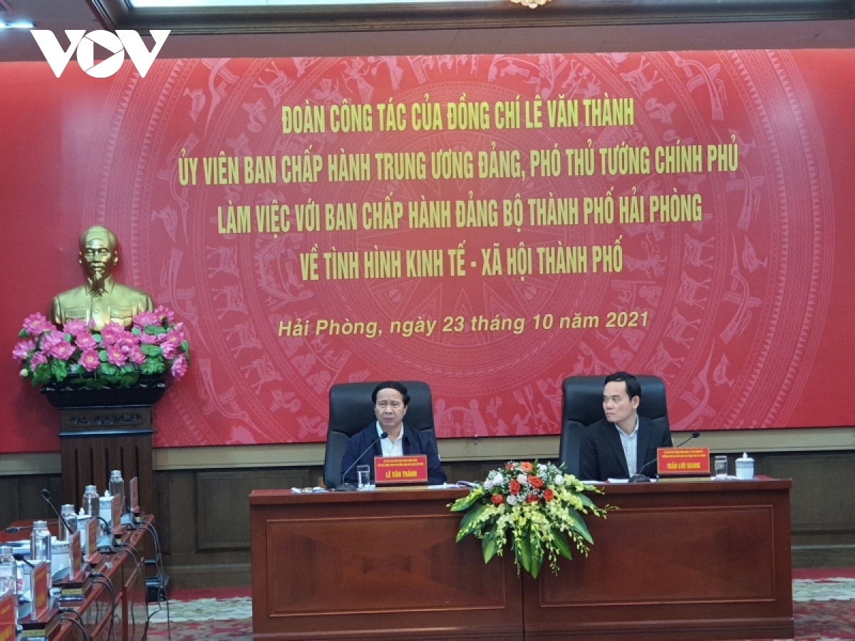 pho thu tuong le van thanh lam viec voi hai phong ve tinh hinh kinh te - xa hoi hinh anh 2