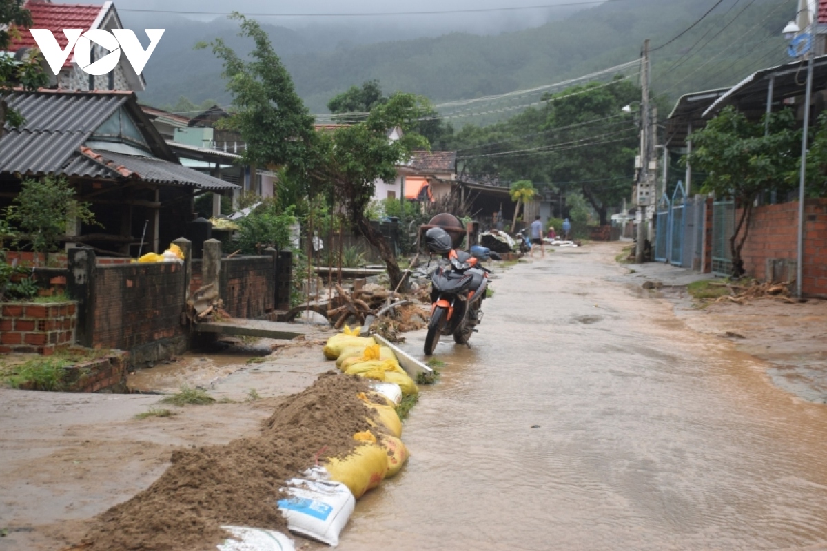 mua lu gay sat lo dat, ngap lut nhieu noi o binh Dinh hinh anh 12