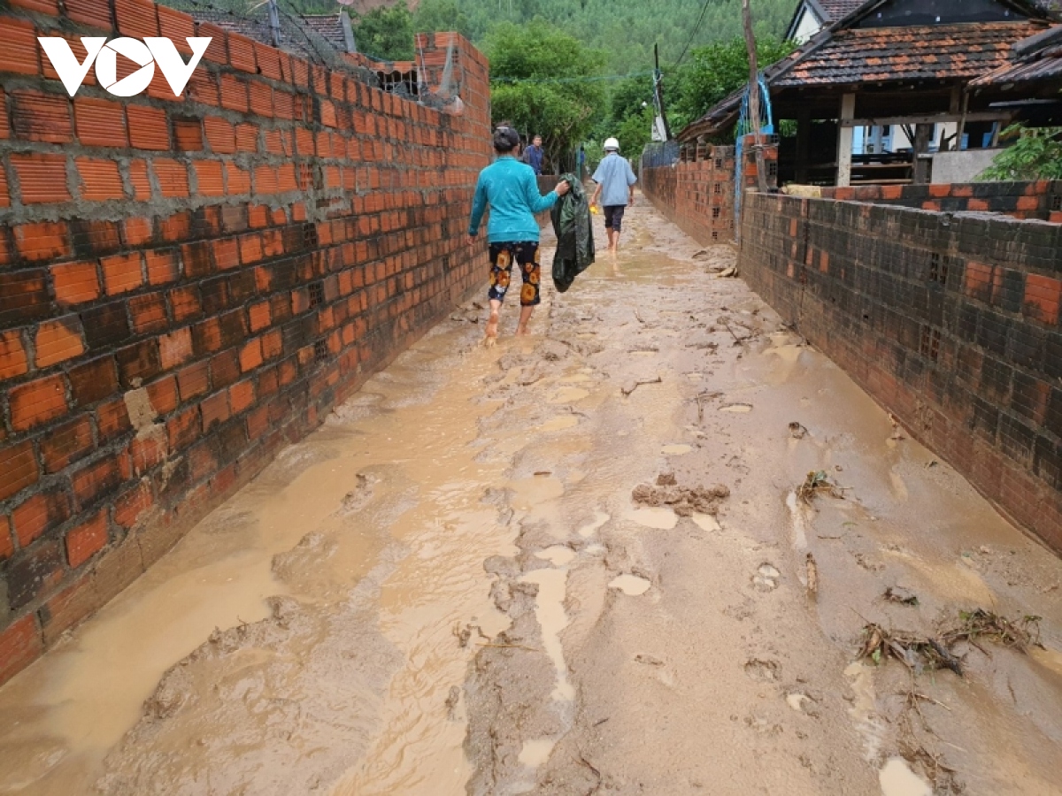 mua lu gay sat lo dat, ngap lut nhieu noi o binh Dinh hinh anh 15