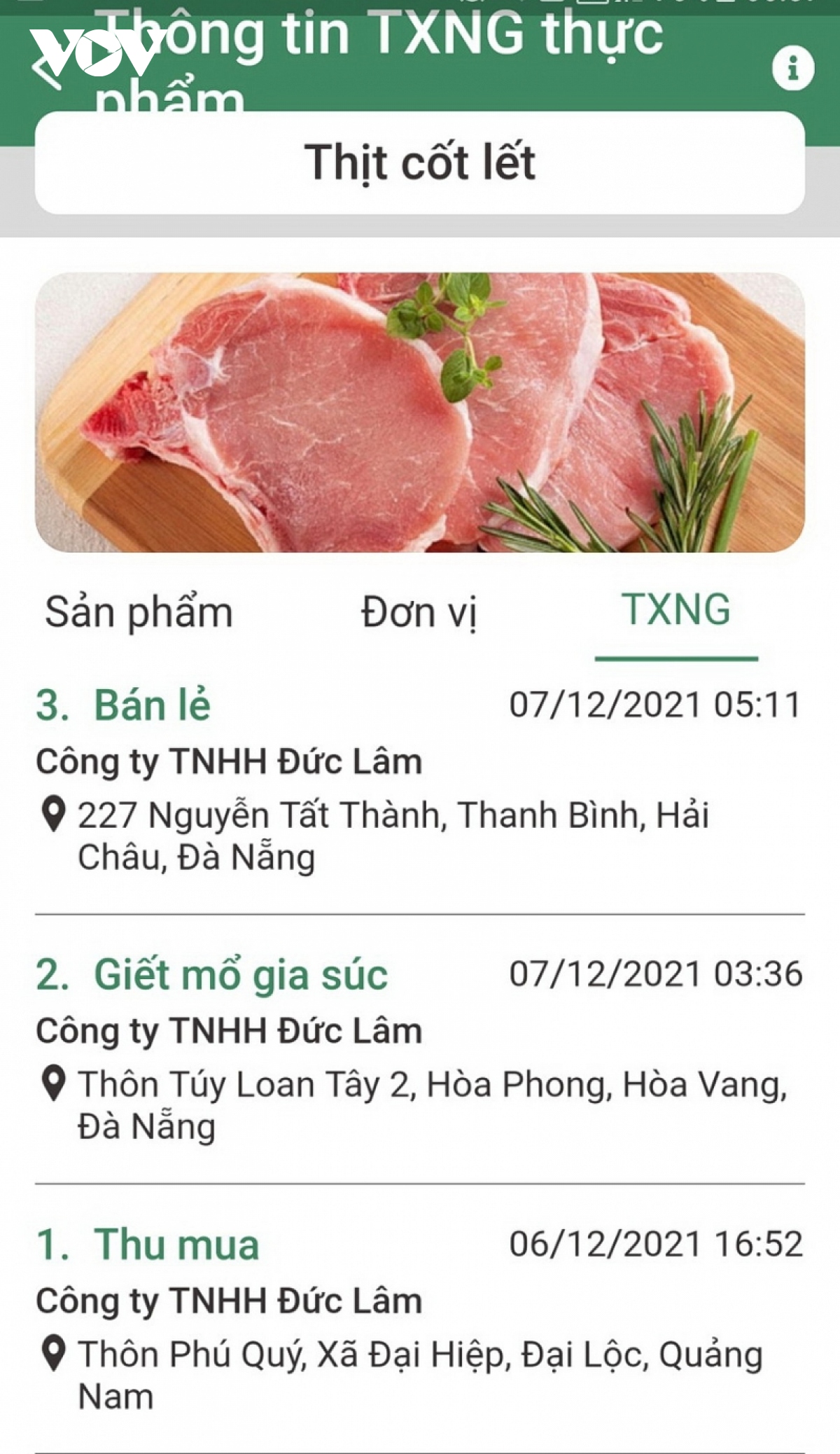 Da nang Ung dung ma qr truy xuat nguon goc thuc pham hinh anh 1