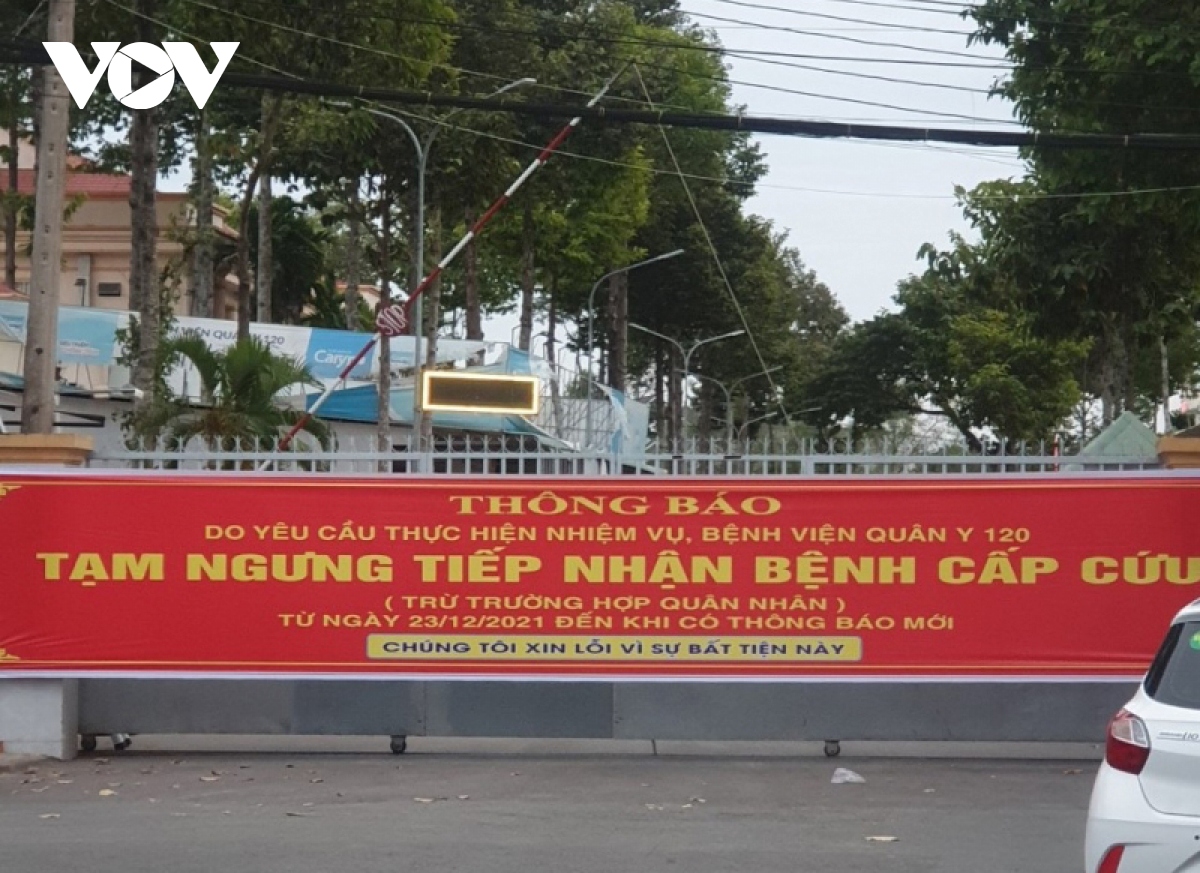 Tiền Giang: Xảy ra ổ dịch, Bệnh viện Quân y 120 ngưng tiếp nhận cấp cứu bệnh nhân dân sự