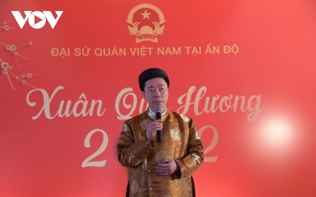 Dai su quan viet nam tai An Do to chuc tet cong dong xuan que huong 2022 o tru so moi hinh anh 2