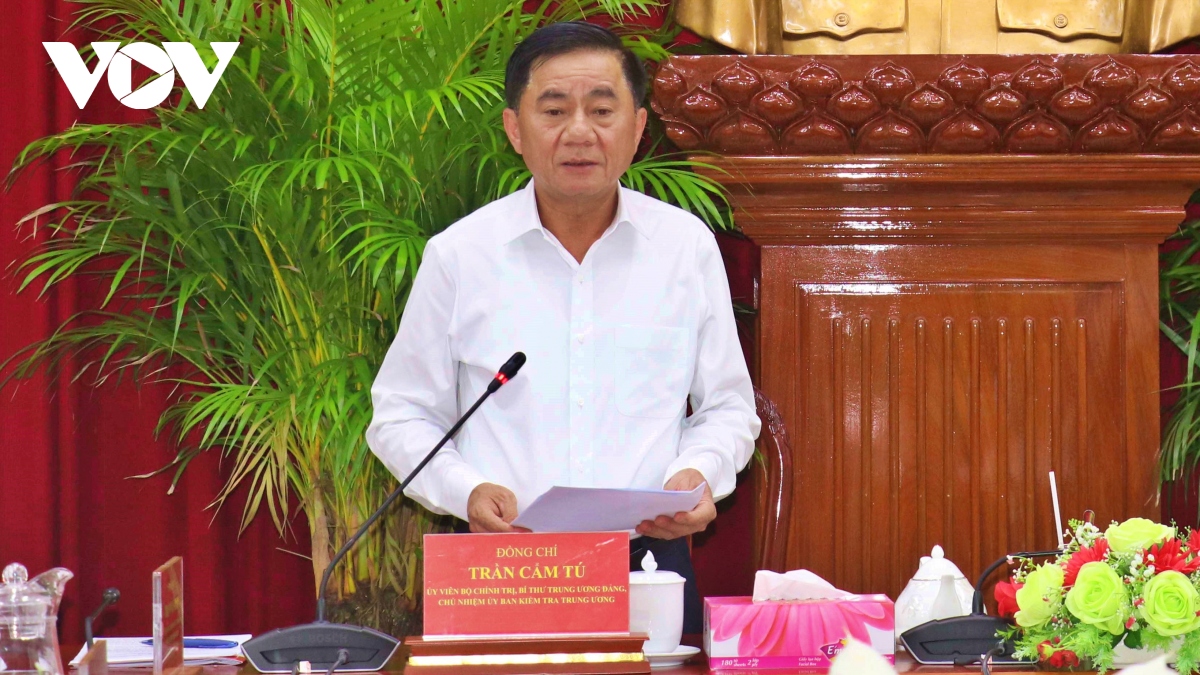 Chủ nhiệm Ủy ban Kiểm tra Trung ương làm việc với Thành ủy Cần Thơ
