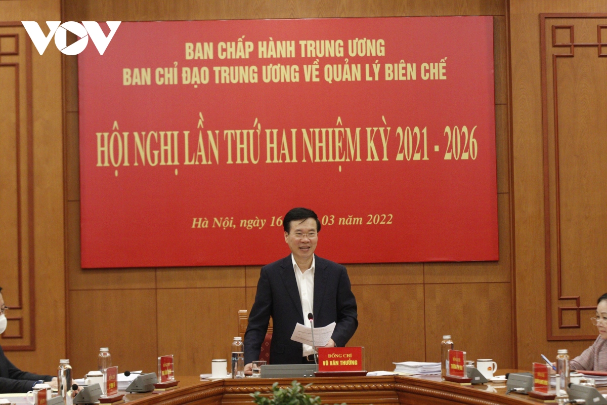 thuong truc ban bi thu chu tri phien hop ban chi dao trung uong ve quan ly bien che hinh anh 1