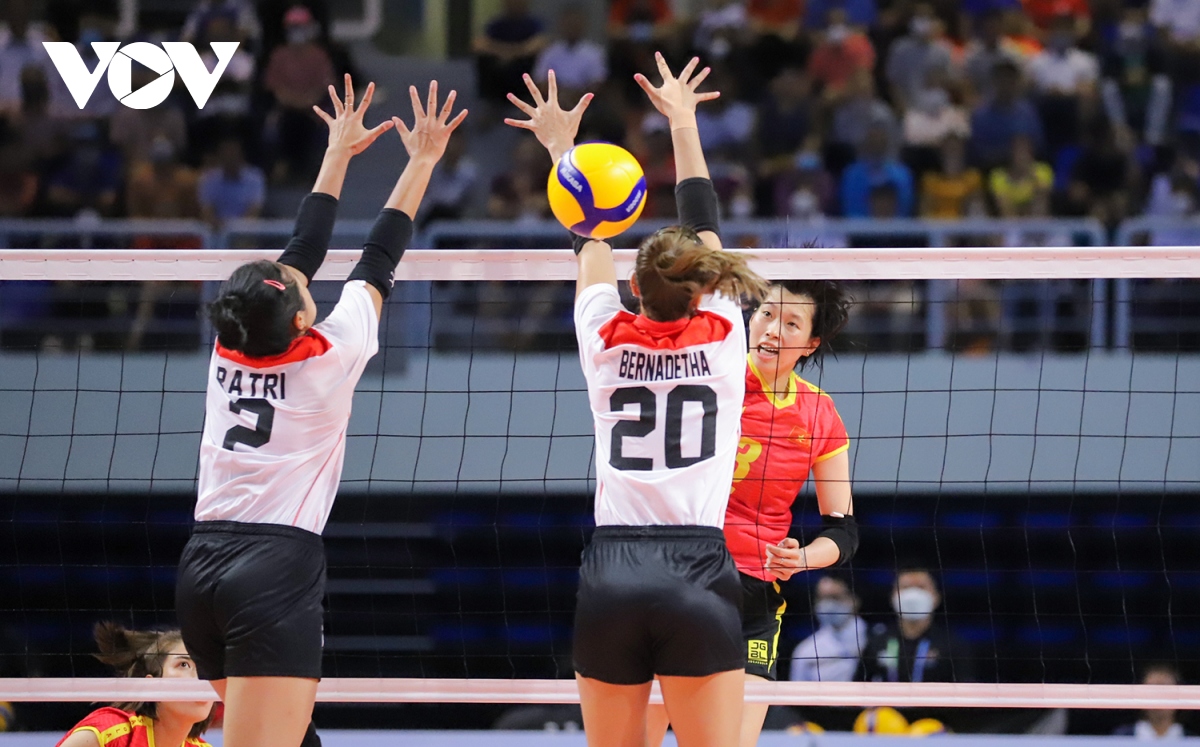 sea games 31 bóng chuyền nữ việt nam ra quân bằng trận thắng kịch tính hình ảnh 4 sea games 31 bong chuyen nu viet nam ra quan bang tran thang kich tinh hinh anh 4