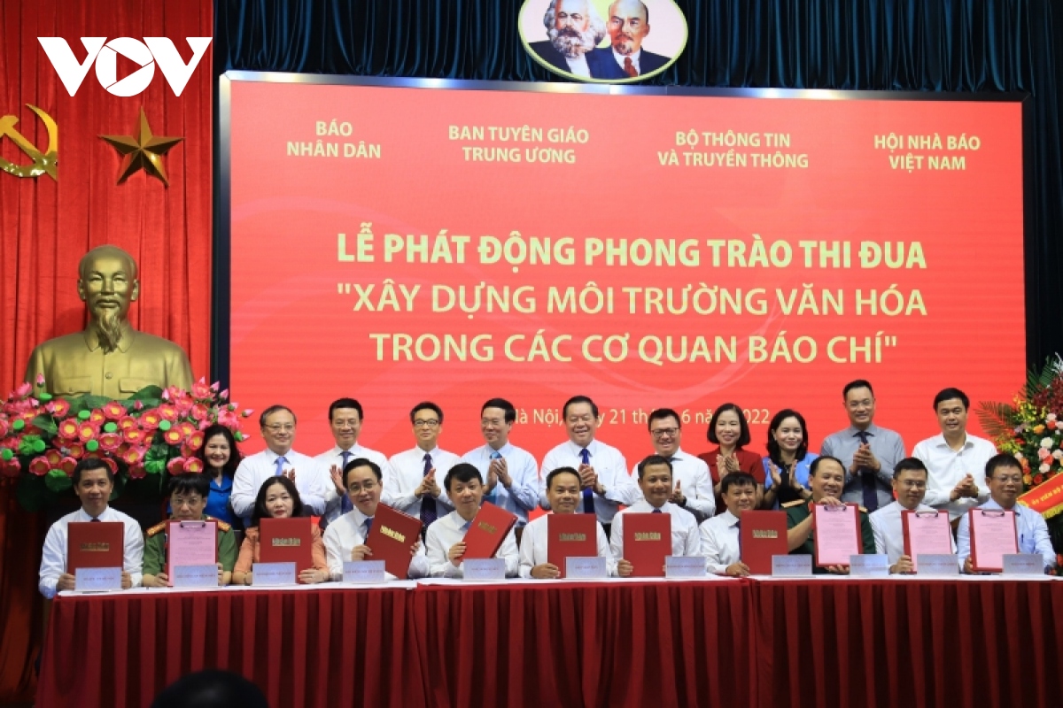 phat dong phong trao thi dua xay dung moi truong van hoa trong co quan bao chi hinh anh 1