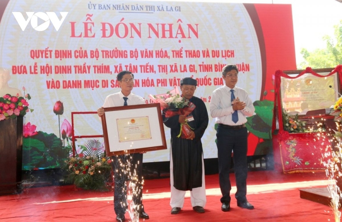 le hoi dinh thay thim o binh thuan la di san van hoa phi vat the quoc gia hinh anh 1