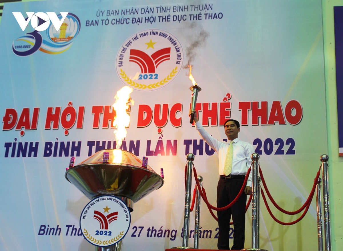 khai mac Dai hoi the duc the thao tinh binh thuan hinh anh 2