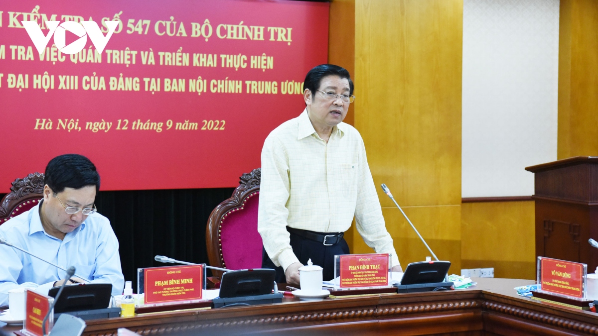 cong bo ket qua kiem tra thuc hien nghi quyet Dai hoi xiii tai ban noi chinh tU hinh anh 2