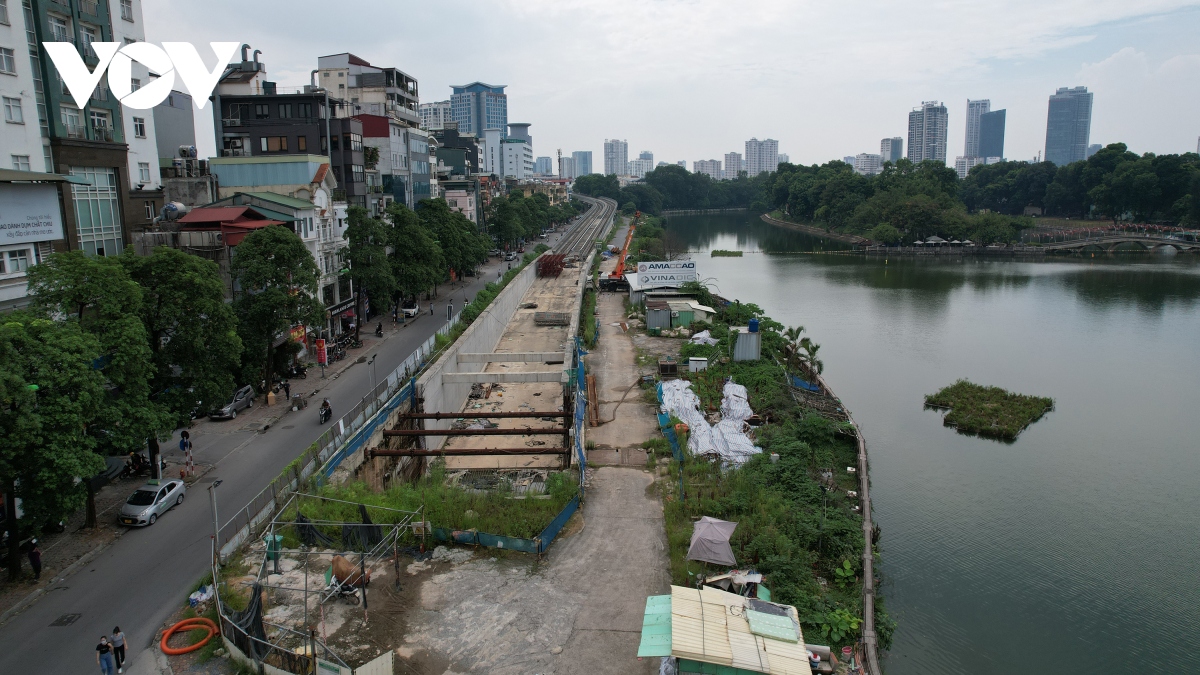 can canh du an duong sat nhon - ga ha noi cham tien do, bo hoang cho co moc hinh anh 2