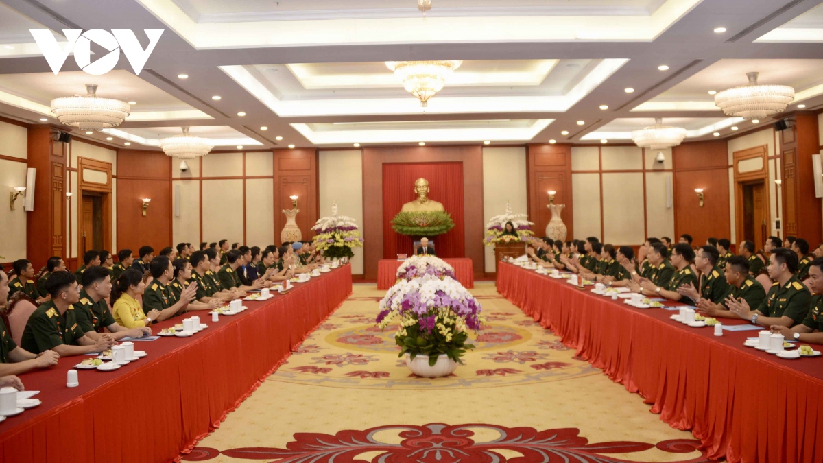 tổng bí thư nguyễn phú trọng gặp mặt Đoàn đại biểu thanh niên quân đội hình ảnh 4 tong bi thu nguyen phu trong gap mat Doan dai bieu thanh nien quan doi hinh anh 4
