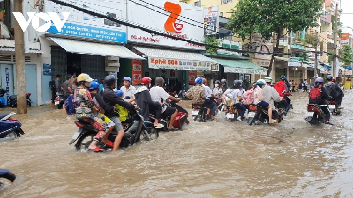 Học sinh Cần Thơ nghỉ học 3 ngày vì triều cường dâng cao