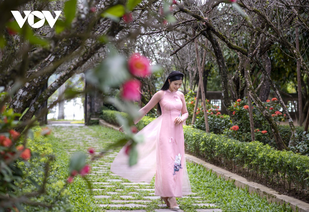 ngam bst ao dai thanh xuan cua hoa hau ngoc han hinh anh 15