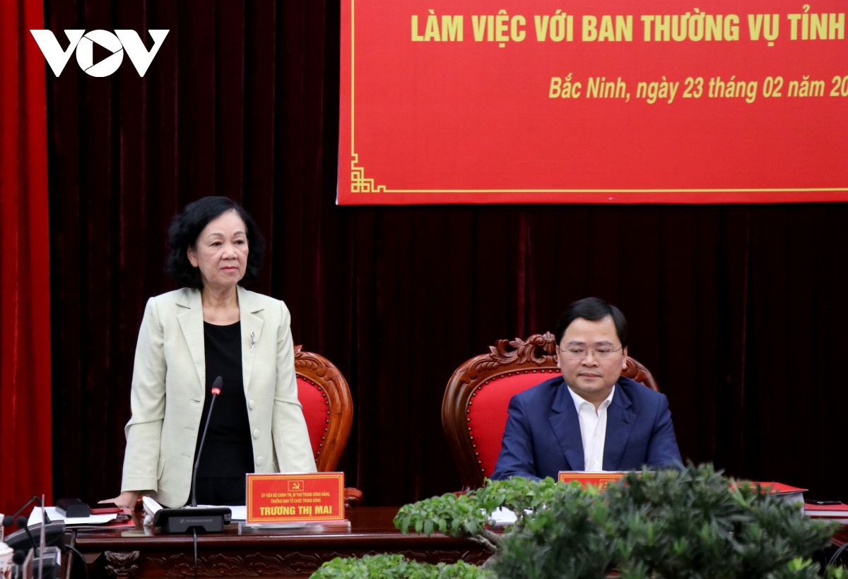 truong ban to chuc trung uong lam viec voi tinh bac ninh ve cong tac xay dung Dang hinh anh 2