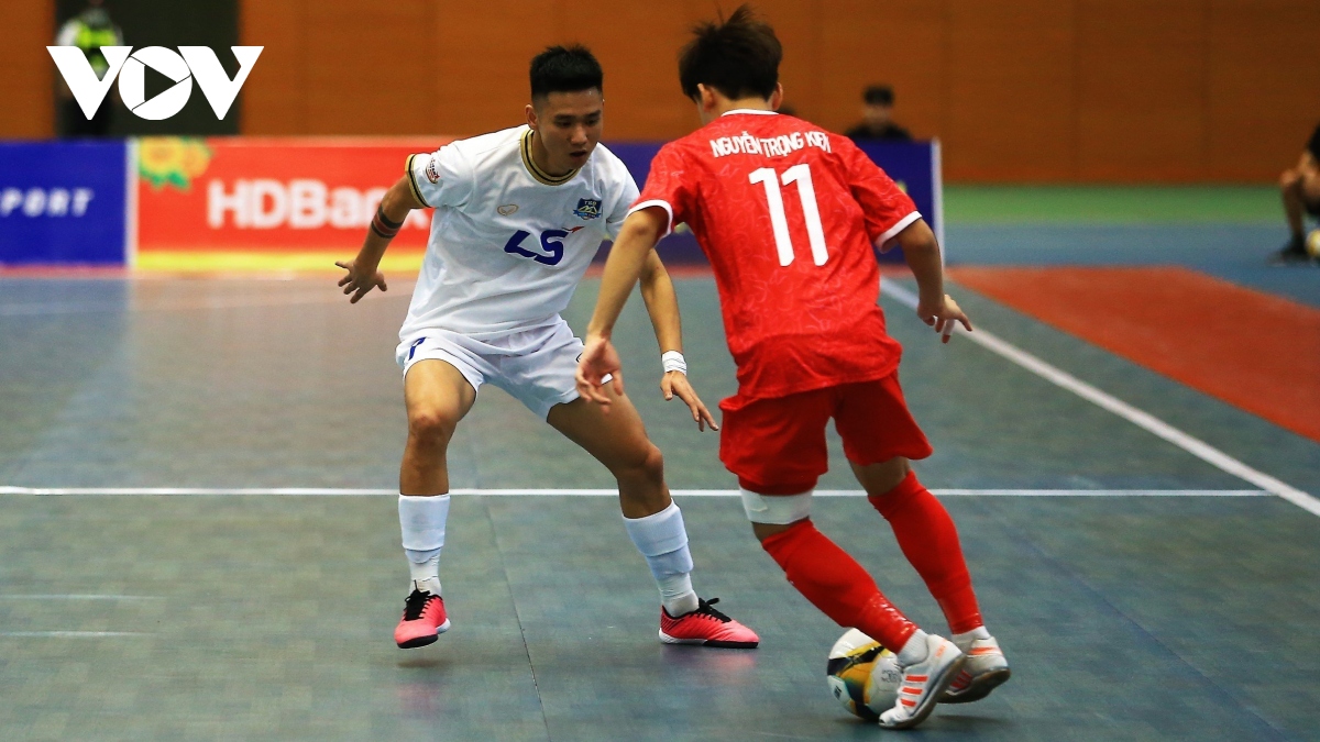 thai son bac va ha noi hoa kich tinh trong ngay mo man giai futsal hdbank vDqg 2023 hinh anh 10