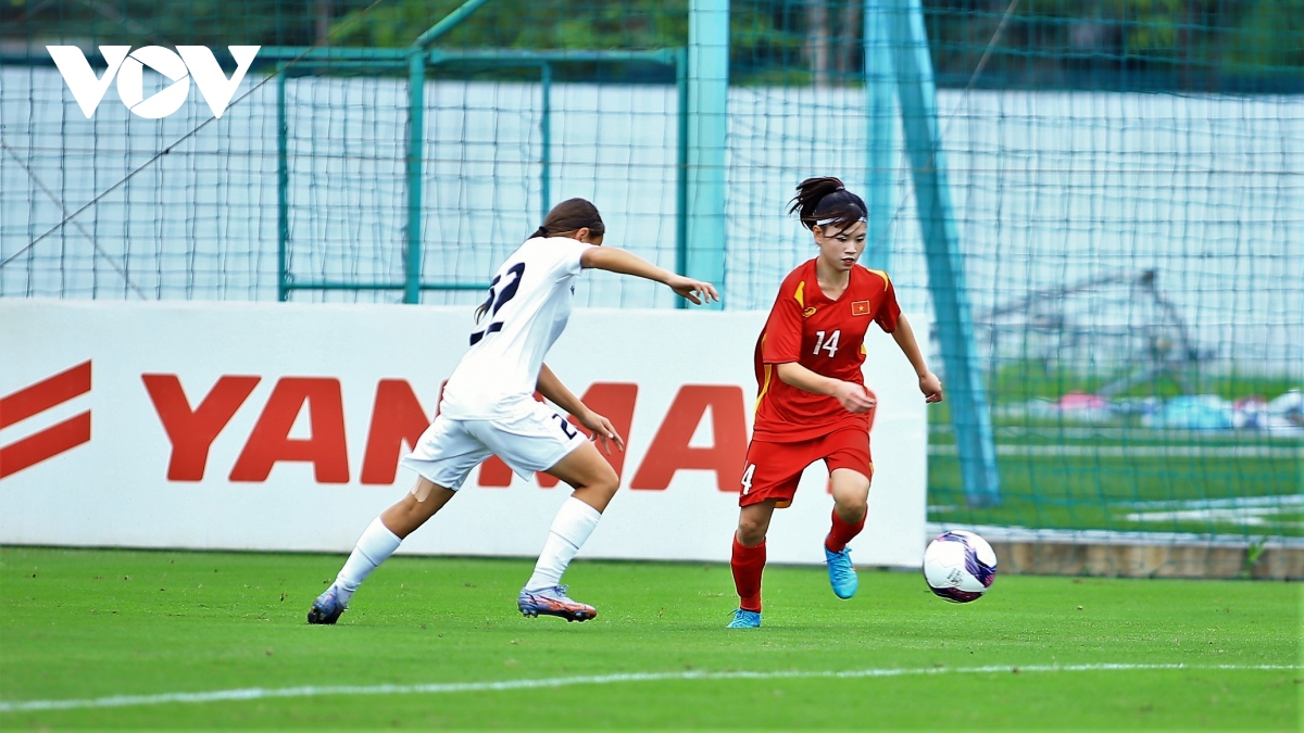 bong da nu viet nam ghi dau an lon o giai chau A, cau thu an mung nhu ronaldo hinh anh 3