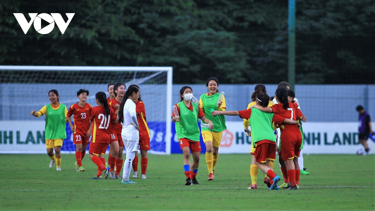 bong da nu viet nam ghi dau an lon o giai chau A, cau thu an mung nhu ronaldo hinh anh 15