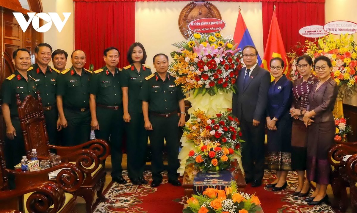 Bộ Tư lệnh Quân khu 5 thăm chúc Tết cổ truyền Bunpimay của Nhân ...