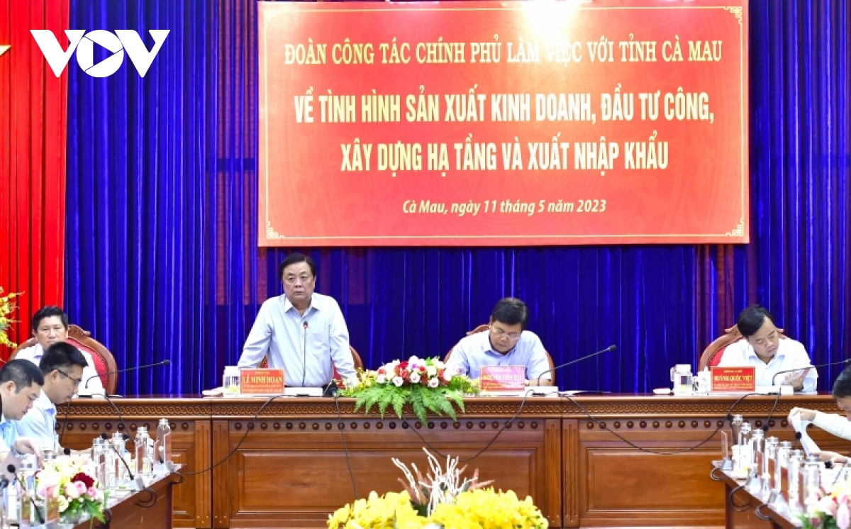 Đoàn công tác của chính phủ làm việc với tỉnh cà mau hình ảnh 1 Doan cong tac cua chinh phu lam viec voi tinh ca mau hinh anh 1