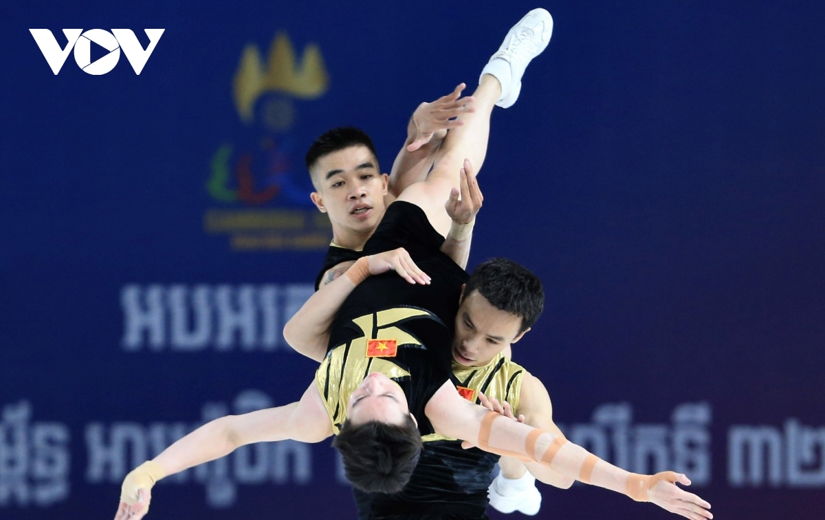 Aerobic Việt Nam đại thắng tại ngày đầu SEA Games 32