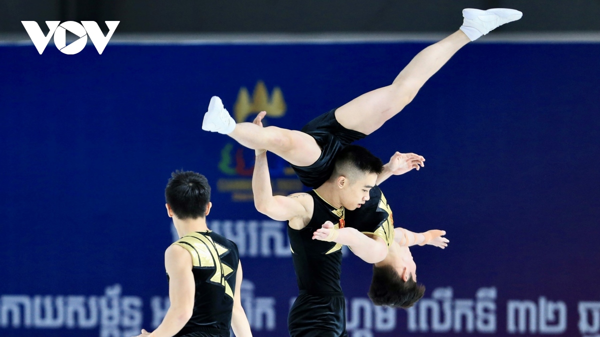 Aerobic Việt Nam đại thắng tại ngày đầu SEA Games 32