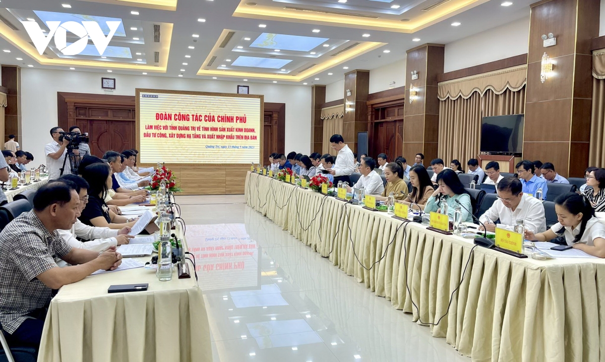 Đoàn công tác của Chính phủ làm việc với tỉnh Quảng Trị