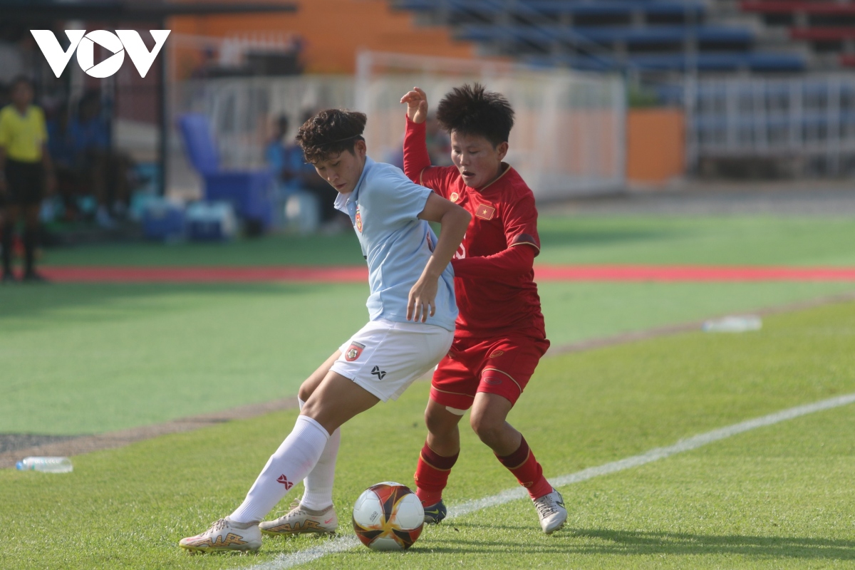 Trực tiếp ĐT nữ Việt Nam 1-0 ĐT nữ Myanmar: Tuyết Dung kiến tạo Huỳnh Như ghi bànn - Ảnh 1.