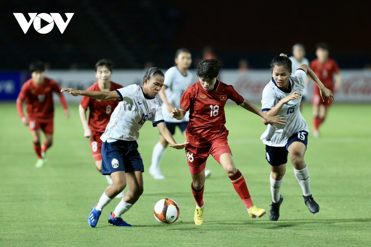 ket qua bong da sea games 32 ngay 12 5 Dt nu viet nam thang nhan Dt nu campuchia hinh anh 4