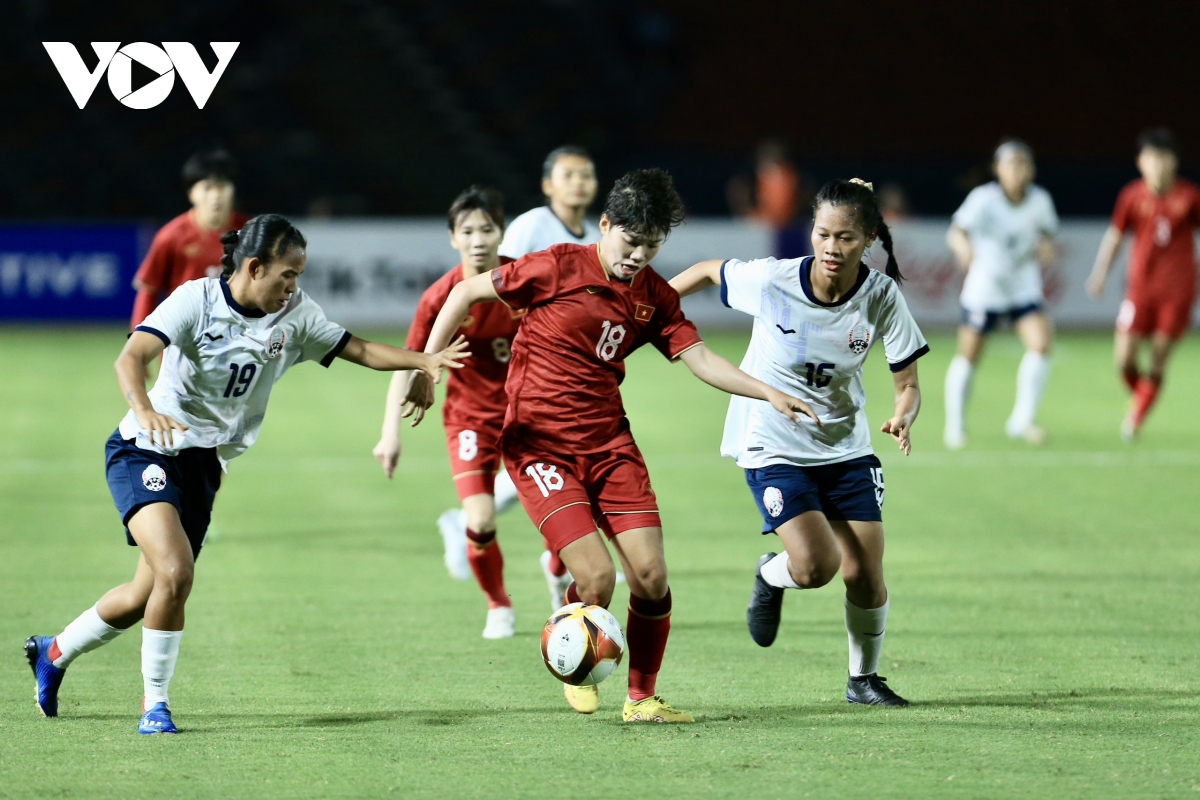 ket qua bong da sea games 32 ngay 12 5 Dt nu viet nam thang nhan Dt nu campuchia hinh anh 12