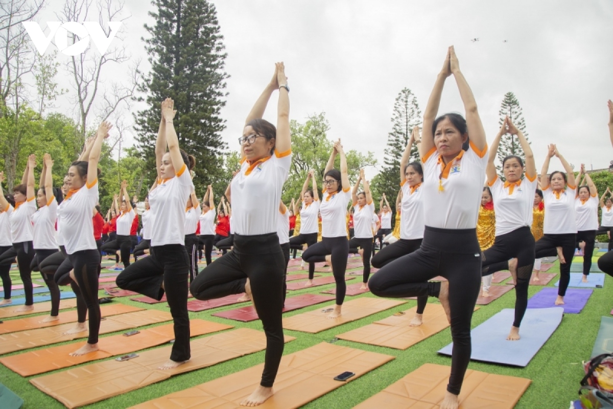 An tuong man dong dien yoga cua gan 1.000 vDv tai quang ninh hinh anh 4