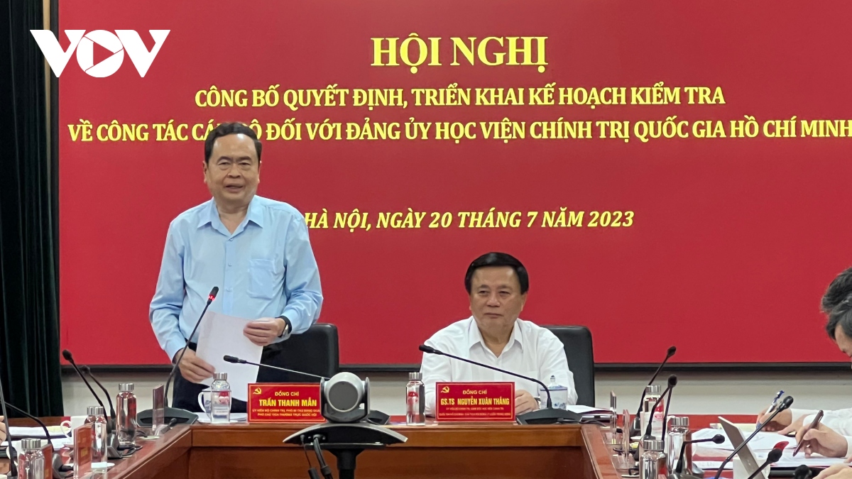 kiem tra cong tac can bo tai Dang uy hoc vien chinh tri quoc gia ho chi minh hinh anh 1