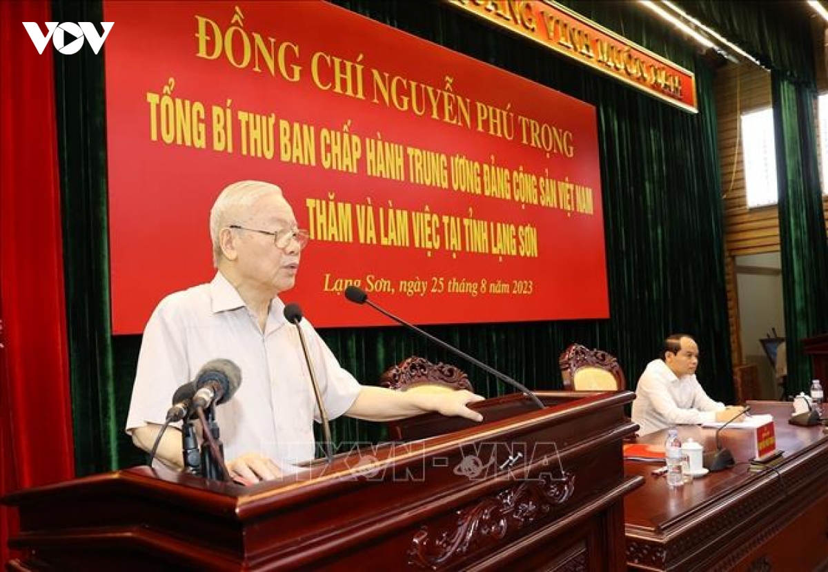 tong bi thu nguyen phu trong tham va lam viec tai lang son hinh anh 3