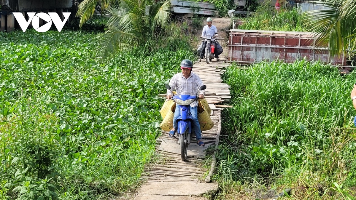 cong trinh xay cau ngung tre, nguoi dan phai qua cau khi kem an toan hinh anh 2