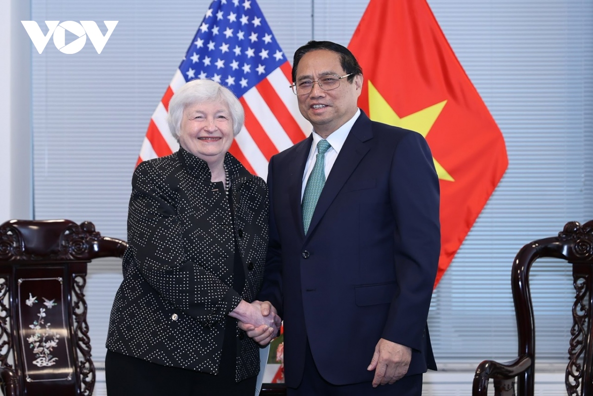 thu tuong pham minh chinh tiep bo truong tai chinh hoa ky janet yellen hinh anh 1