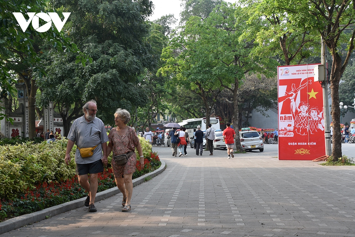 Duong pho thu do ha noi co hoa ruc ro chao mung dai le hinh anh 10