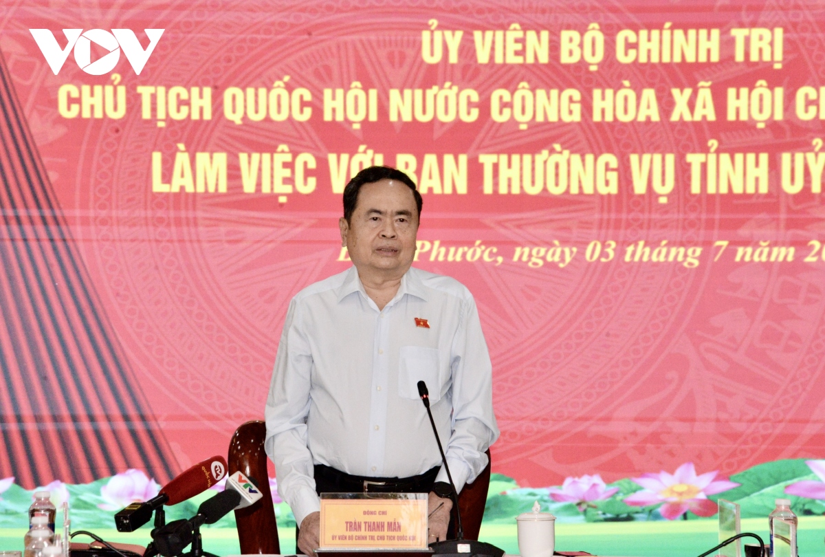 chu tich quoc hoi lam viec voi ban thuong vu tinh uy binh phuoc hinh anh 2