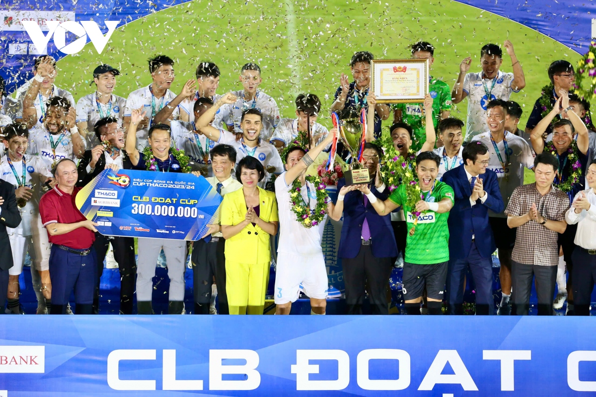 thang de thanh hoa, nam Dinh dang quang sieu cup quoc gia 2024 hinh anh 1