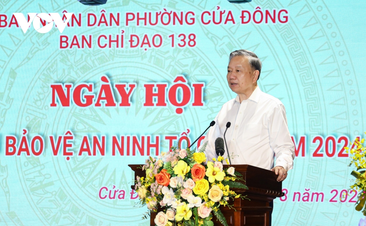 chu tich nuoc to lam du ngay hoi toan dan bao ve an ninh to quoc hinh anh 1