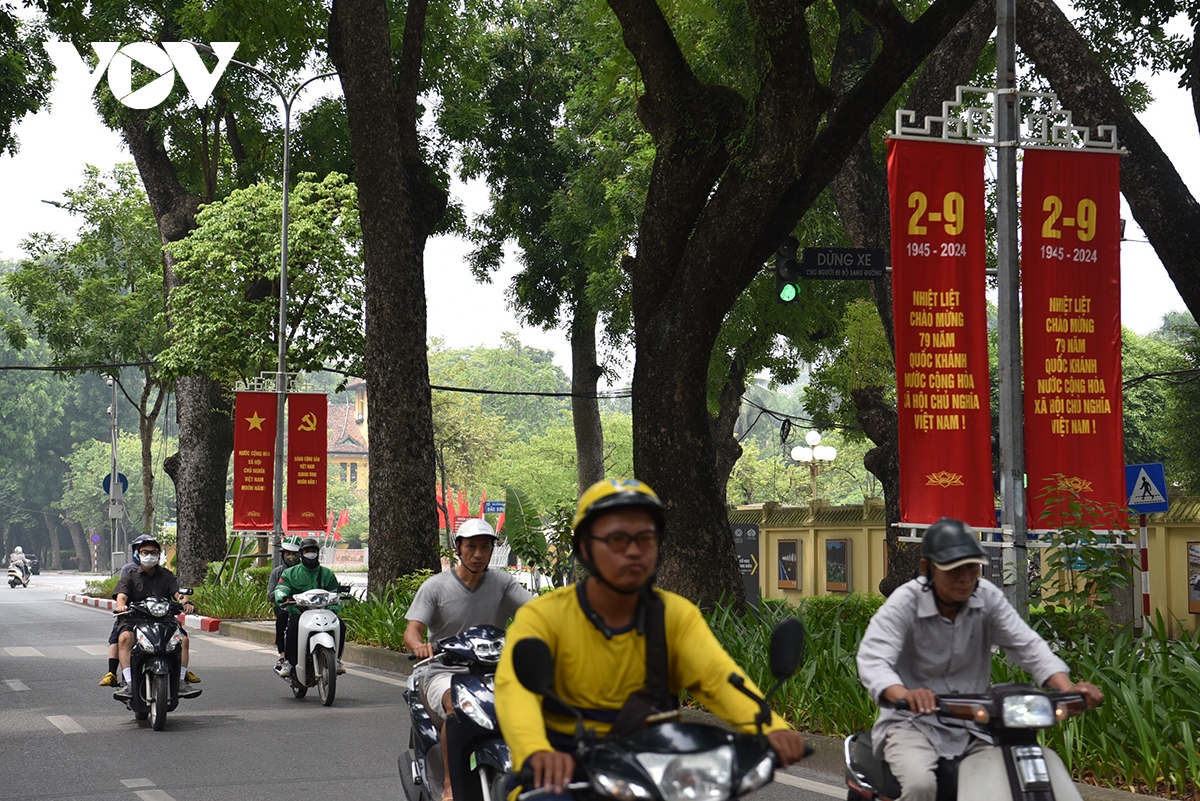 Duong pho ha noi tung bung co hoa chao mung 79 nam ngay quoc khanh hinh anh 7