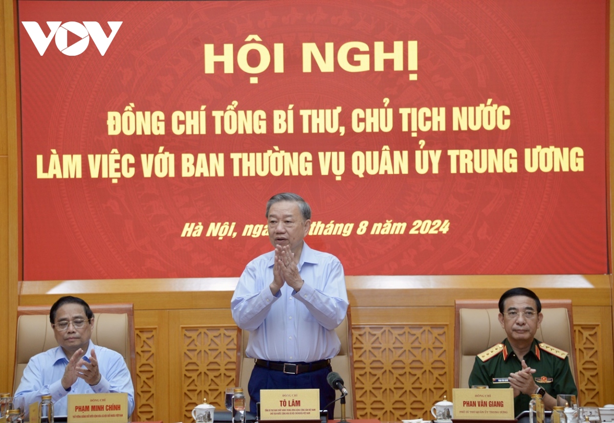 tong bi thu, chu tich nuoc to lam chu tri hoi nghi voi ban thuong vu quan uy trung uong hinh anh 4