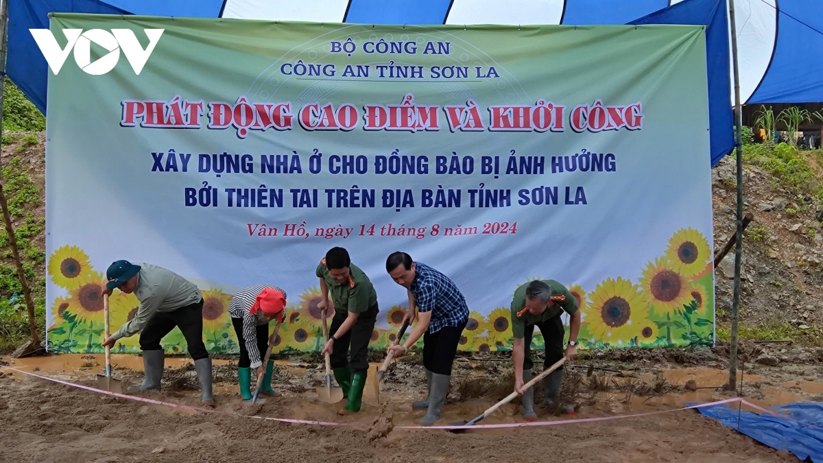 bo cong an khoi cong xay dung nha cho dong bao bi anh huong boi thien tai hinh anh 1