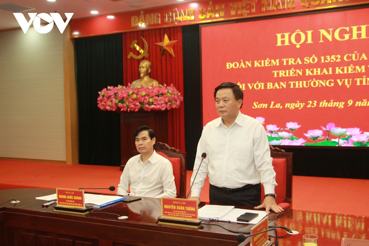 Công bố quyết định kiểm tra thực hiện Nghị quyết Đại hội XIII của Đảng tại Sơn La