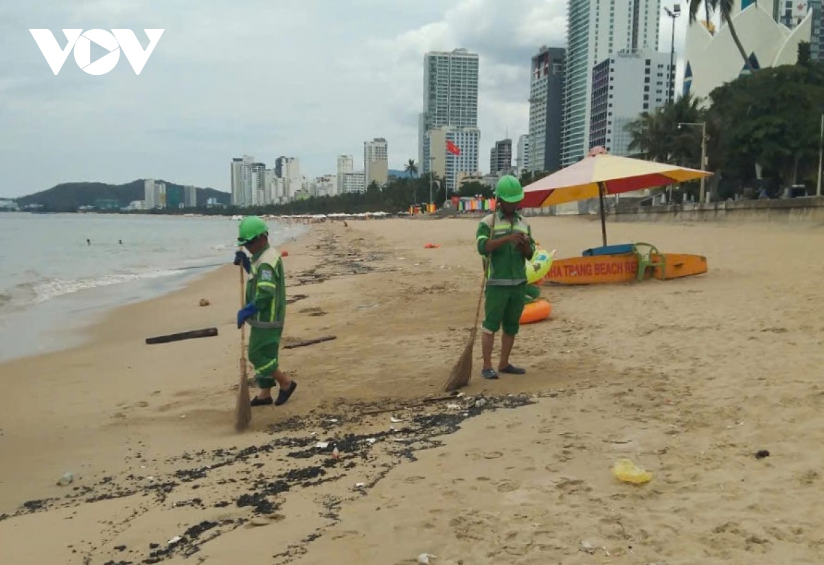 du khach lam lem vi dau von cuc, troi dat vao bo bien nha trang hinh anh 1