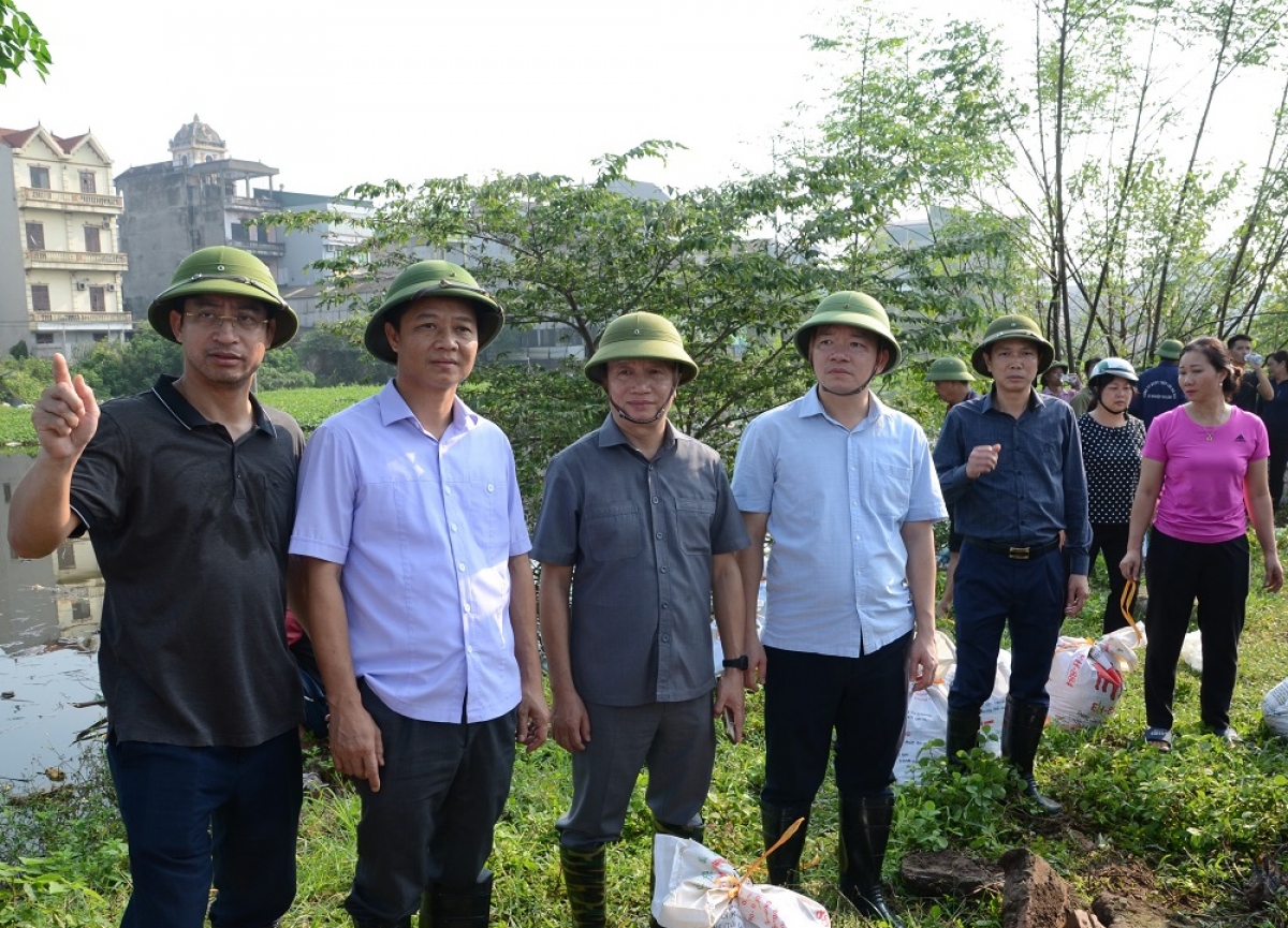 bac ninh khac phuc su co cong trinh thuy loi tren de song ngu huyen khe hinh anh 1