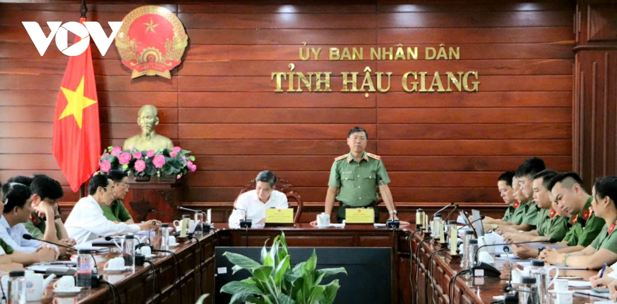 thanh tra bo cong an cong bo quyet dinh thanh tra tai tinh hau giang hinh anh 1