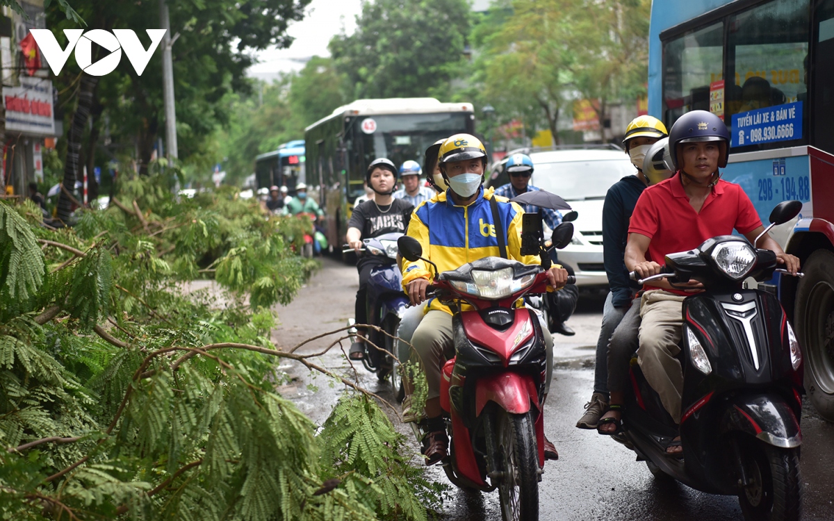 cay do gay can tro giao thong, nhieu duong pho ha noi un tac trong sang dau tuan hinh anh 2