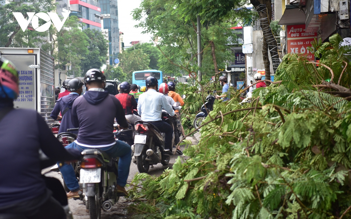 cay do gay can tro giao thong, nhieu duong pho ha noi un tac trong sang dau tuan hinh anh 12