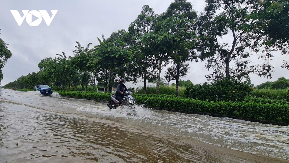  Hậu Giang xảy ra mưa lớn, triều cường gây ngập lụt cục bộ 